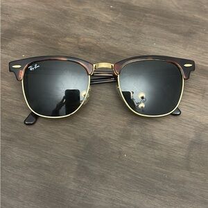 Ray-Ban Classic Tortoise and Gold Clubmaster Sunglasses